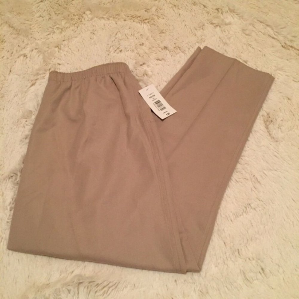 ALIA Petite Dress Pleated Pressed Elastic Waist